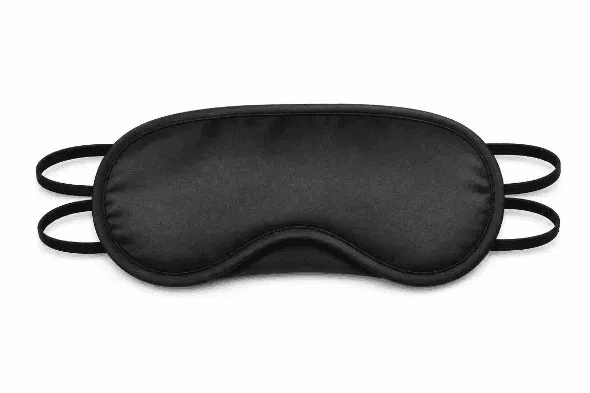 Tapa-olho preto de cetim
